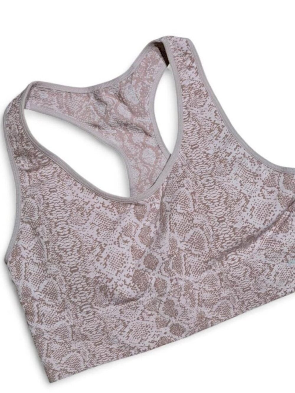 RBX Mauve Pink Snake Print Sports Bra M